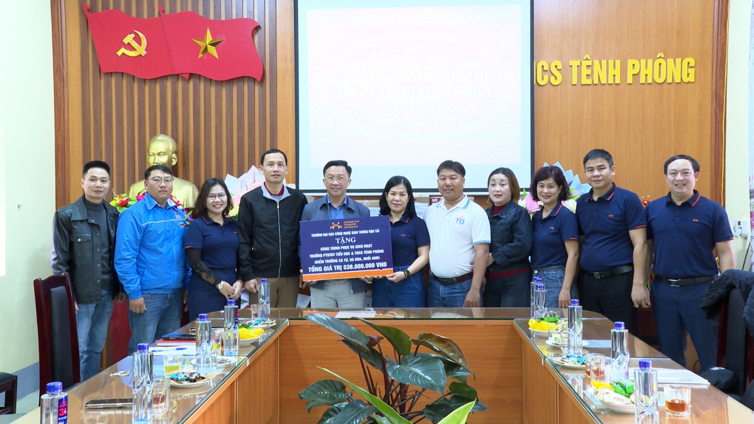 Nghiệm thu, bàn giao các hạng mục công trình tại các điểm trường Trường PTDTBT TH&THCS Tênh Phông