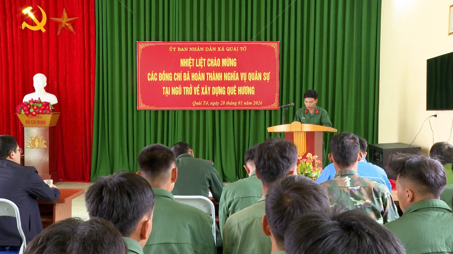 QUÀI TỞ TỔ CHỨC LỄ BÀN GIAO QUÂN NHÂN HOÀN THÀNH NGHĨA VỤ QUÂN SỰ TRỞ VỀ ĐỊA PHƯƠNG NĂM 2026