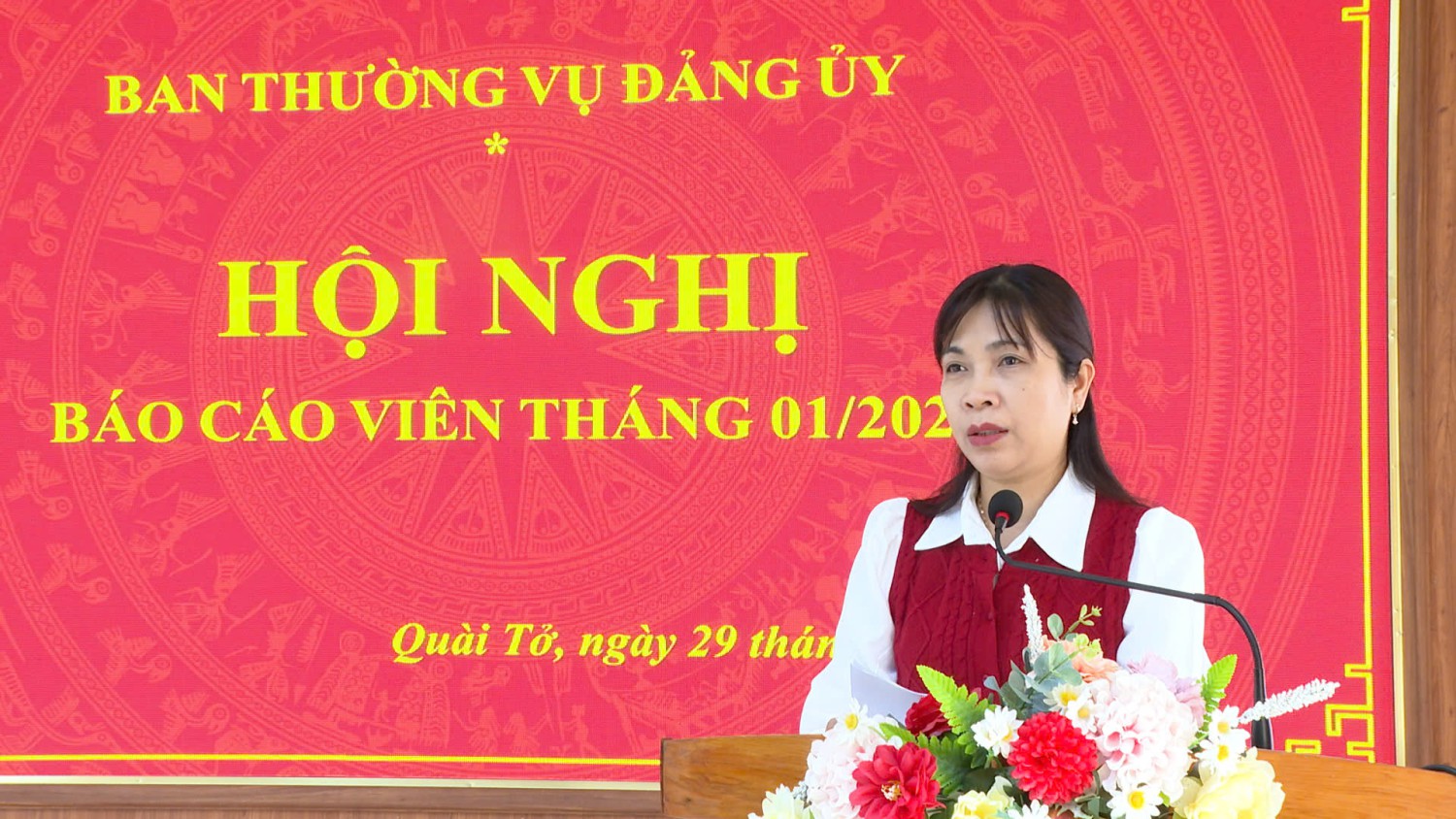 HỘI NGHỊ BÁO CÁO VIÊN THÁNG 01/2026: QUÁN TRIỆT TOÀN DIỆN CÁC NGHỊ QUYẾT TRỌNG TÂM CỦA ĐẢNG ỦY XÃ QUÀI TỞ