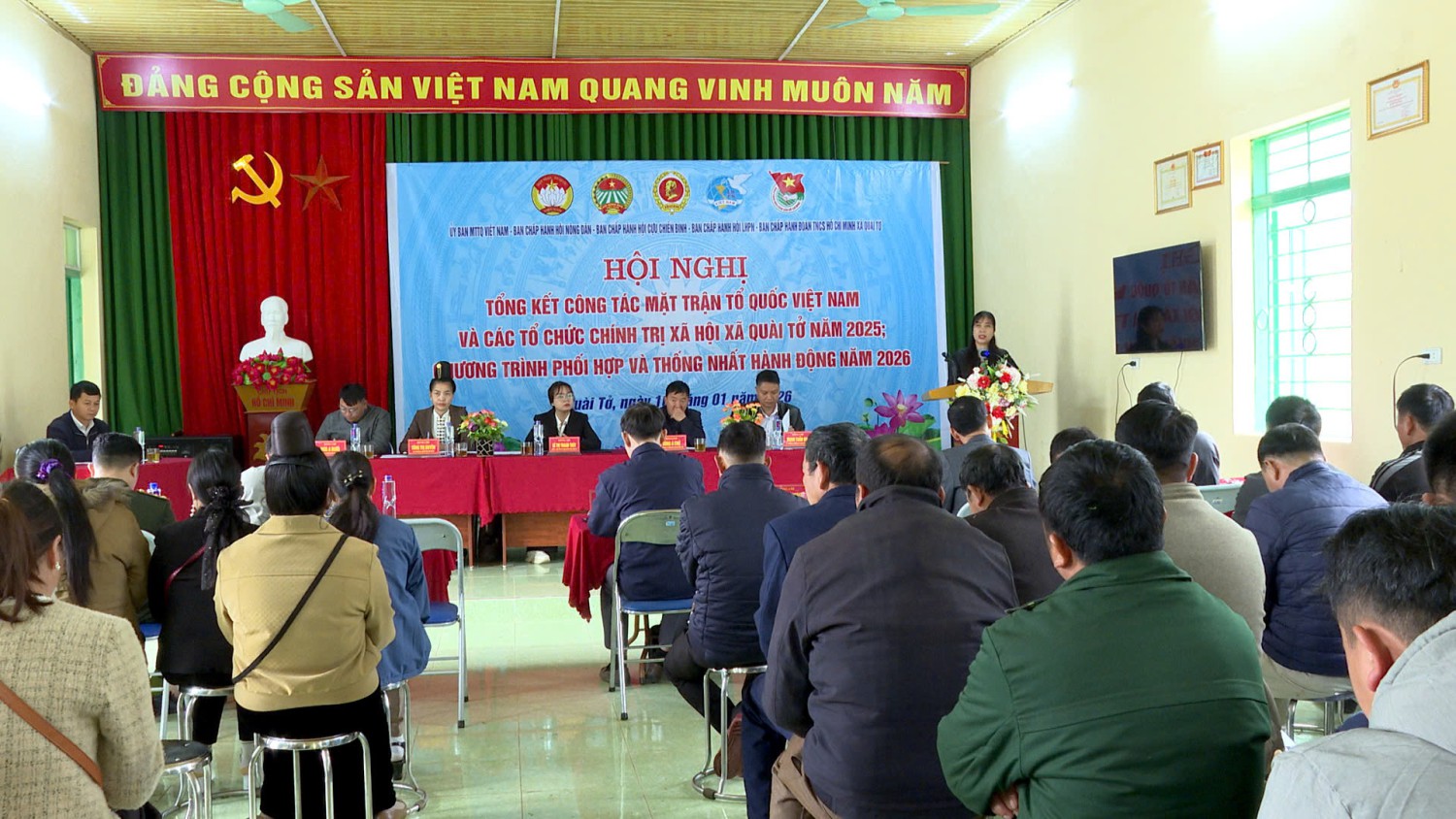 QUÀI TỞ TỔNG KẾT CÔNG TÁC MẶT TRẬN, TRIỂN KHAI CHƯƠNG TRÌNH HÀNH ĐỘNG NĂM 2026