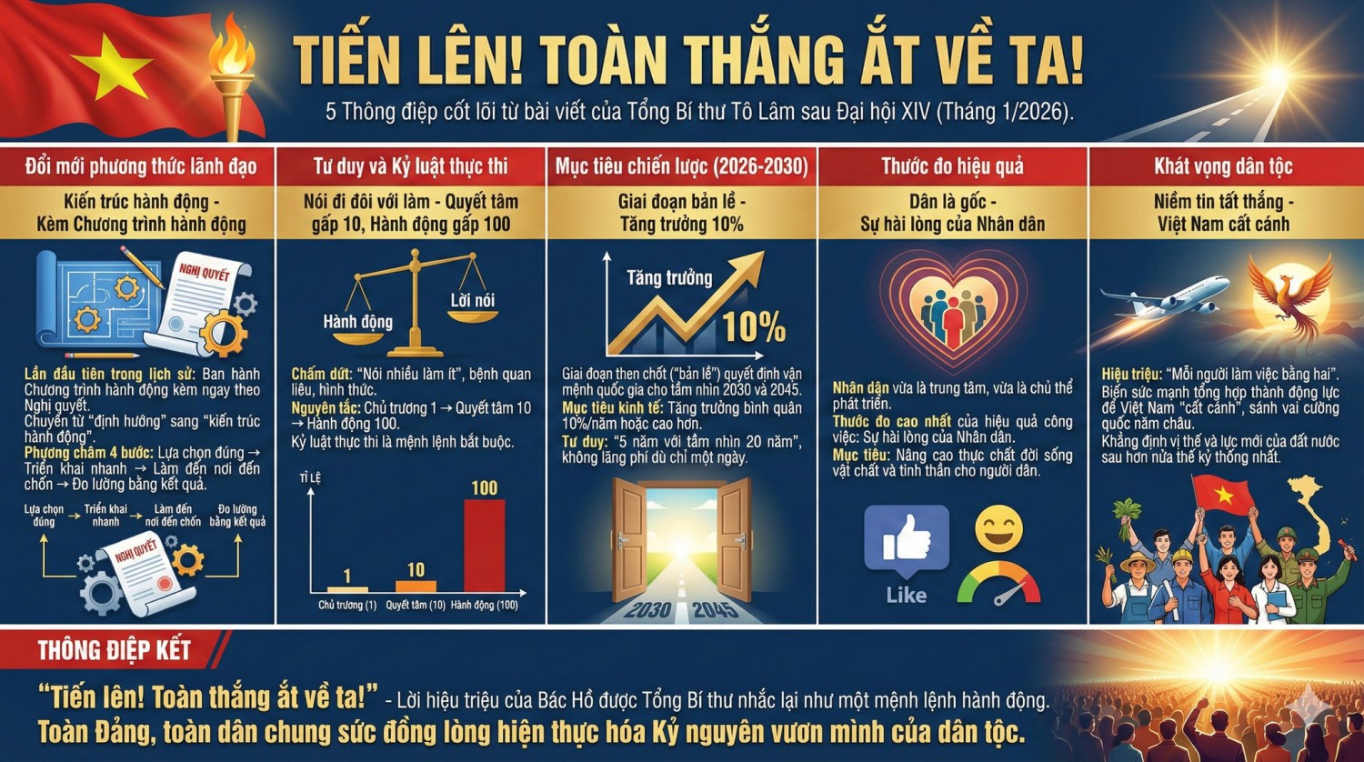 MỆNH LỆNH CỦA KỶ NGUYÊN VƯƠN MÌNH: "TIẾN LÊN! TOÀN THẮNG ẮT VỀ TA!"
