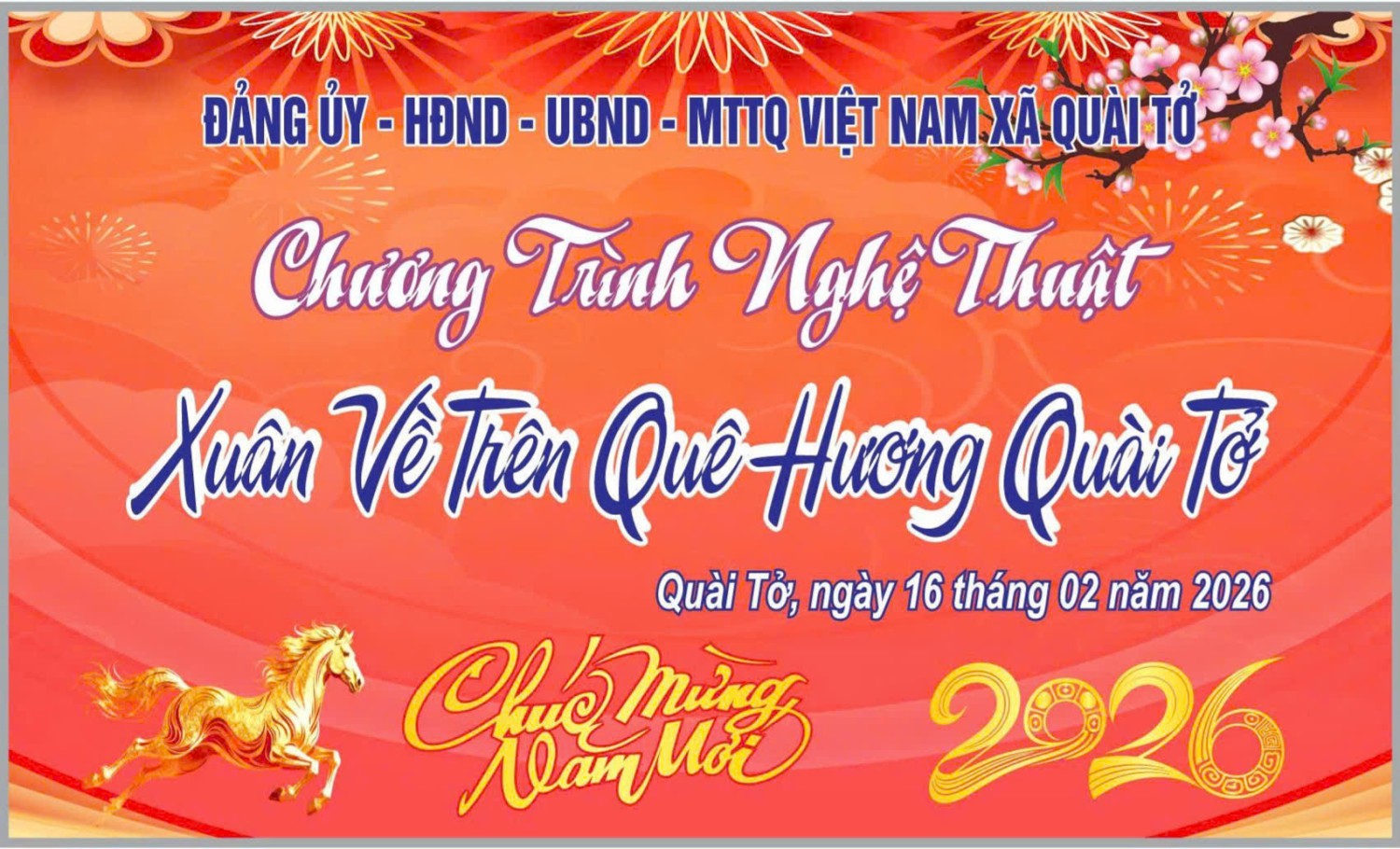 ​ THÔNG BÁO Tổ chức Chương trình nghệ thuật và bắn pháo hoa đêm giao thừa Tết Nguyên đán Bính Ngọ 2026​
