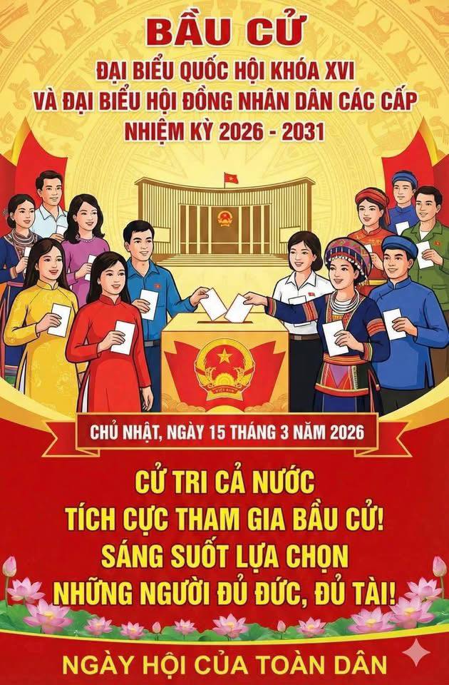 CHỦ NHẬT, NGÀY 15/3/2026 - NGÀY BẦU CỬ ĐẠI BIỂU...
