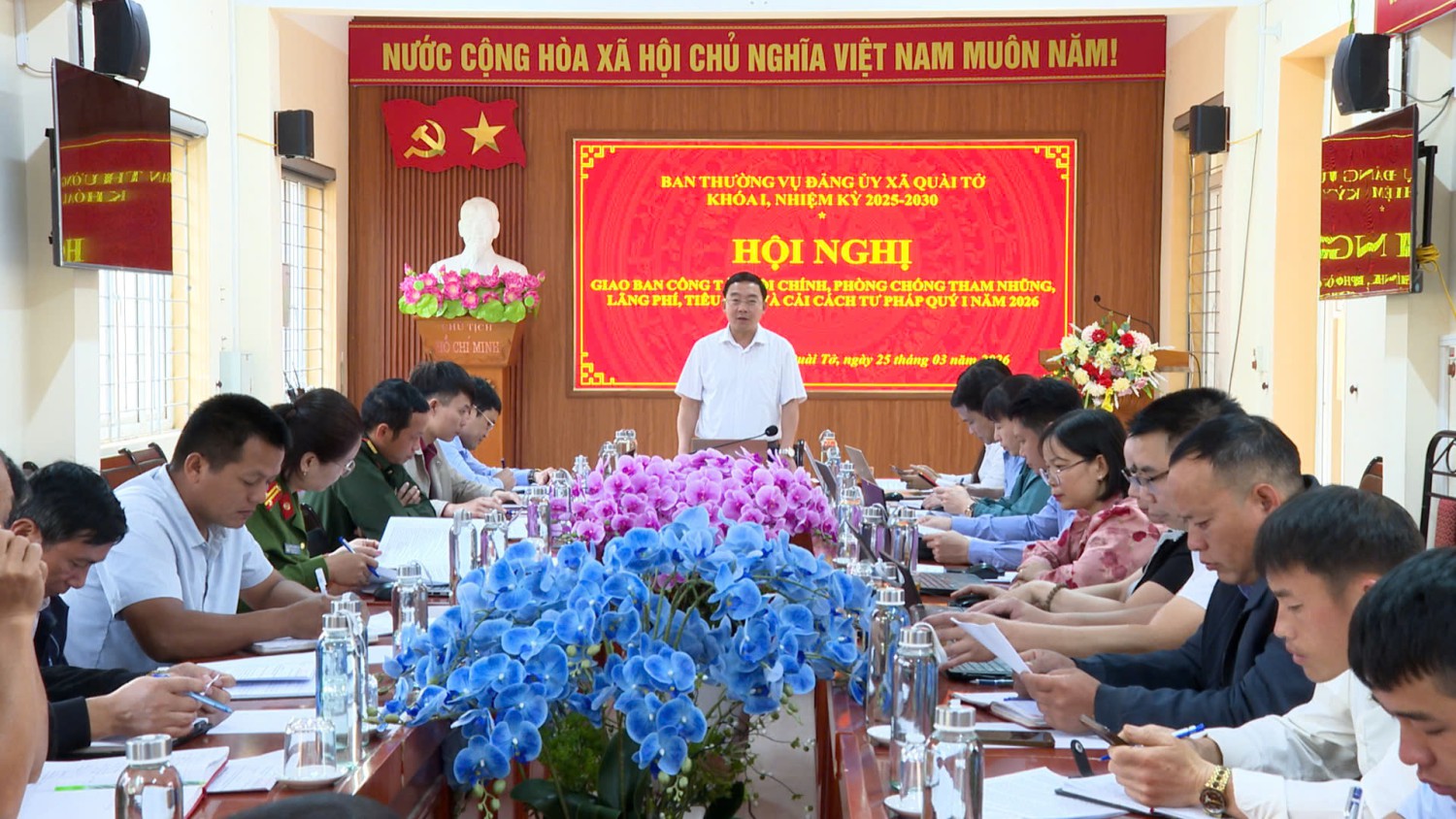 Hội nghị giao ban công tác nội chính quý I năm 2026 tại xã Quài Tở