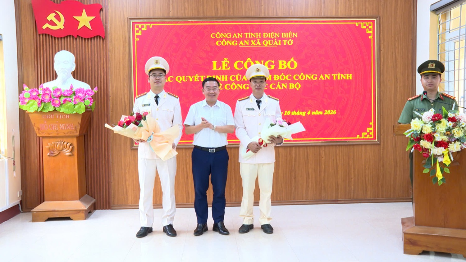 Công an xã Quài Tở công bố các quyết định về công...