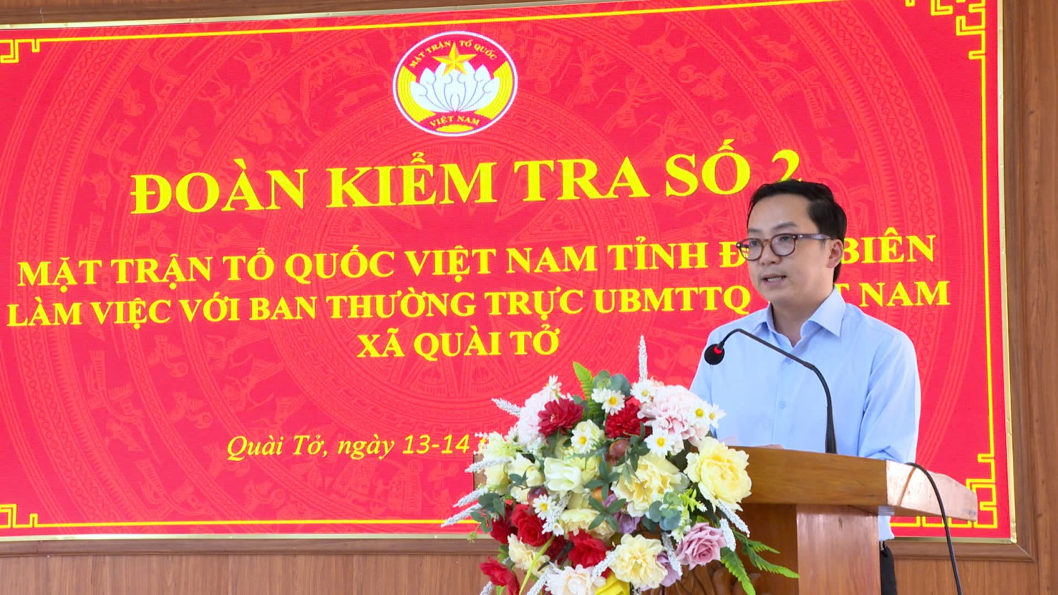Đoàn kiểm tra số 2 Ủy ban MTTQ Việt Nam tỉnh làm việc tại xã Quài Tở