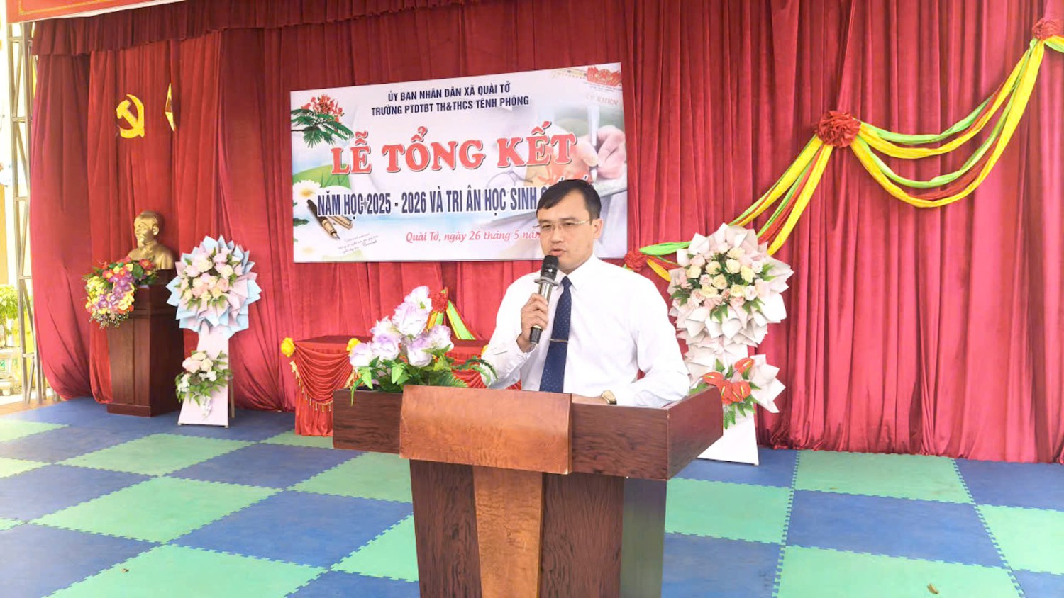 TRƯỜNG PTDTBT TH&THCS TÊNH PHÔNG TỔ CHỨC TỔNG KẾT NĂM HỌC 2025 - 2026