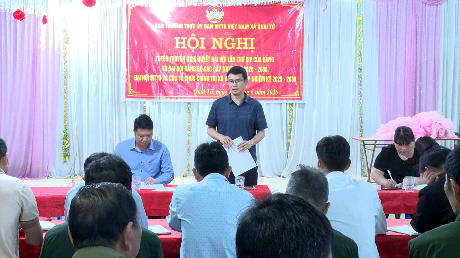 Ủy ban MTTQ Việt Nam xã Quài Tở đẩy mạnh tuyên truyền nghị quyết đại hội đến Nhân dân