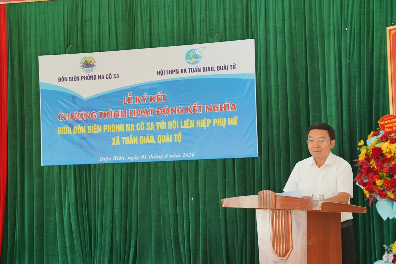 Đồn Biên phòng Na Cô Sa ký kết Chương trình hoạt động kết nghĩa với Hội Liên hiệp Phụ nữ các xã Tuần Giáo, Quài Tở