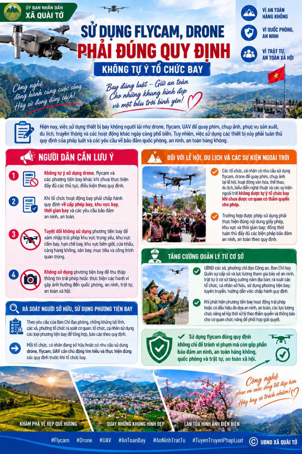 ⚠️ NGƯỜI DÂN CẦN BIẾT KHI SỬ DỤNG FLYCAM, DRONE 👇👇👇