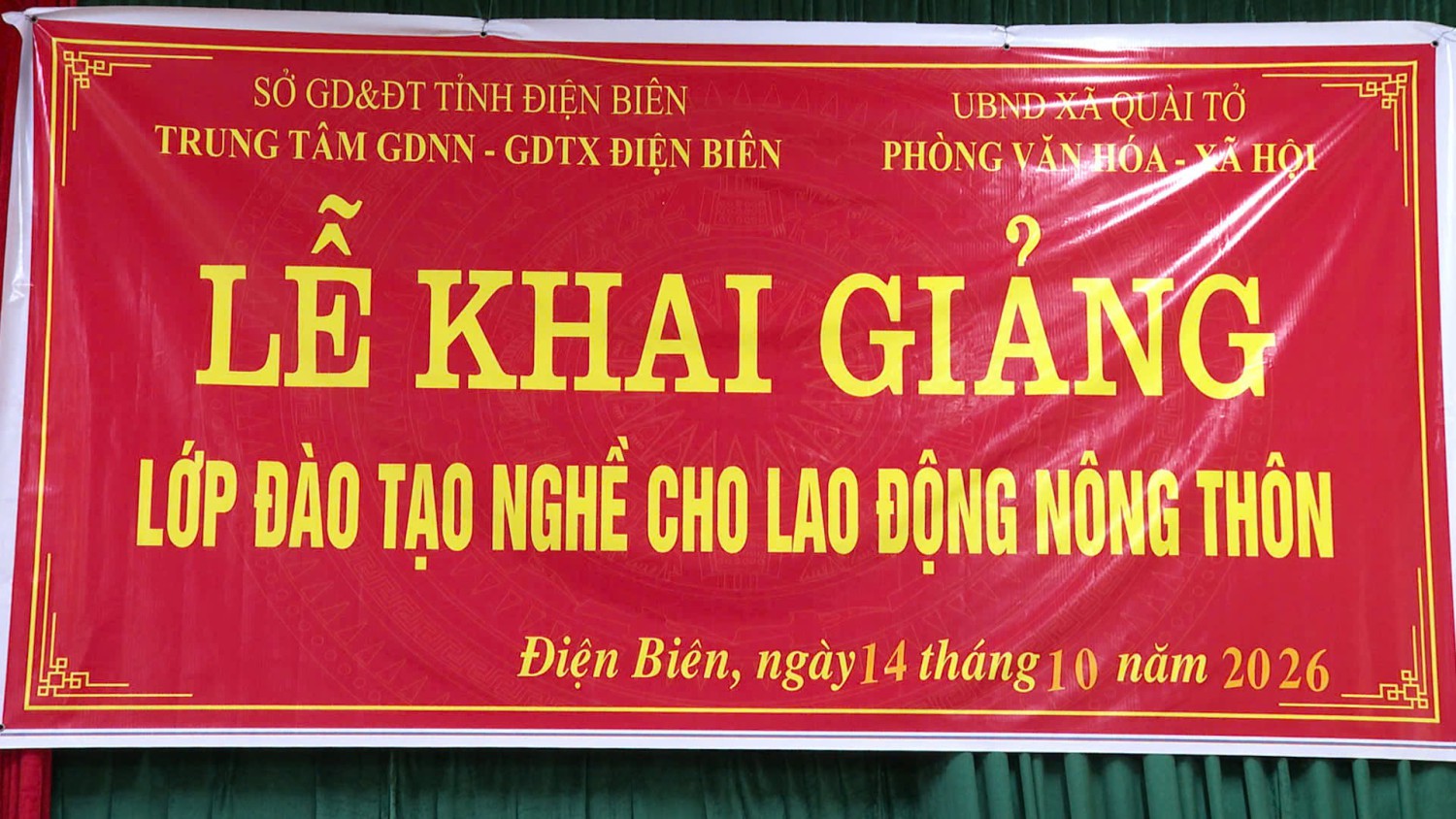 Xã Quài Tở tổ chức lễ khai giảng lớp đào tạo nghề cho lao động nông thôn năm 2026